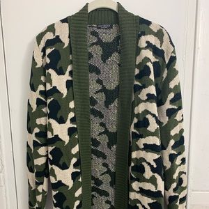 NWOT Women’s Camouflage Print Long Duster